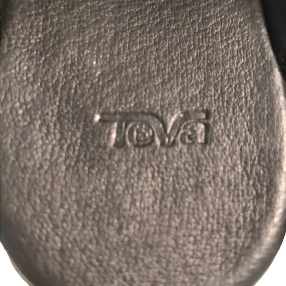 TEVA Womens Comfort Slide Shoes Size 8.5 Black Leather Slip On Mules 1012436 - Picture 5 of 8